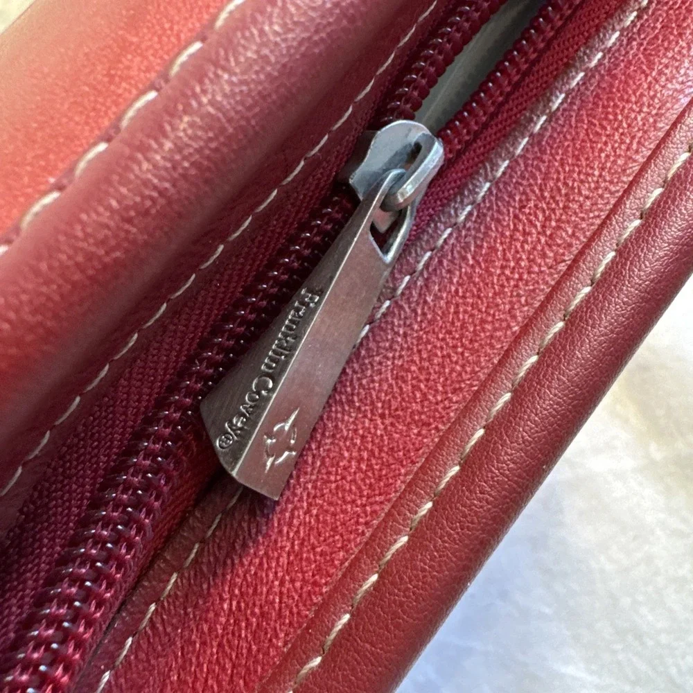 Franklin Covey 7 Ring Genuine Full Grain Leather Inside & Out 11x8
